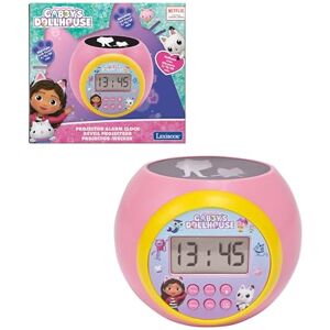 Lexibook , Gabby's Dollhouse, Alarm clock-projector with alarm and snooze function, nightlight with timer, LCD screen, battery-operated, Pink, RL977GDH Lexibook , Gabby's Dollhouse, Alarm clock-projector with alarm and snooze function, nightlight with timer, LCD screen, battery-operated, Pink, RL977GDH