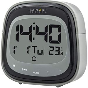Explore Scientific Black RDC-3006 Alarm Clock, Touch Key, Indoor Temperature, Controlled Radio, Calendar, Touch Control, Dual Alarm, Backlit LCD Display, Colour, Language Code 2 Explore Scientific Black RDC-3006 Alarm Clock, Touch Key, Indoor Temperature, Controlled Radio, Calendar, Touch Control, Dual Alarm, Backlit LCD Display, Colour, Language Code 2
