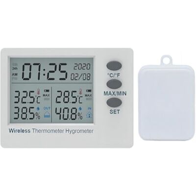 Xnuiasqe WiFi Wireless Thermometer Hygrometer Indoor Outdoor Digital Temperature Humidity Meter Large Screen Electronic Time Xnuiasqe WiFi Wireless Thermometer Hygrometer Indoor Outdoor Digital Temperature Humidity Meter Large Screen Electronic Time
