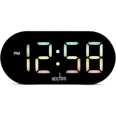 Acctim Lyra LED Digital Alarm Clock Colour Fade USB-C Power Smart Connector® Charging Hub Acctim Lyra LED Digital Alarm Clock Colour Fade USB-C Power Smart Connector® Charging Hub