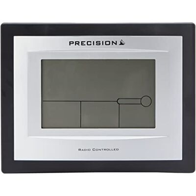 Precision LCD Radio Controlled Wall Desk Clock, Day,Alarm, Temperature Moonphase Display AP046 Precision LCD Radio Controlled Wall Desk Clock, Day,Alarm, Temperature Moonphase Display AP046