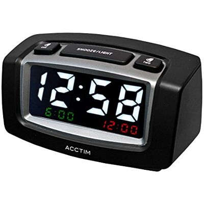 Acctim 15333 Celeus USB Smart Connector® Digital Alarm Clock in Black Acctim 15333 Celeus USB Smart Connector® Digital Alarm Clock in Black