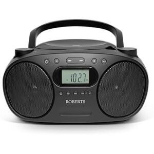Roberts ZOOMBOXFM AM/FM CD Boombox with Bluetooth, Black Roberts ZOOMBOXFM AM/FM CD Boombox with Bluetooth, Black