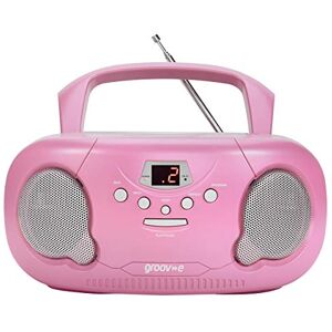 Groov-e Original Boombox Portable CD Player - Pink - Boombox Groov-e Original Boombox Portable CD Player - Pink - Boombox