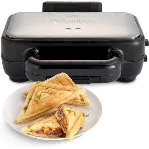 Breville Stuff 'n' Press Deep Fill Toastie Maker 2 Slice Sandwich Toaster High Hinge for Extra Fillings Dishwasher Safe, Non Stick Plates VST101, Black Breville Stuff 'n' Press Deep Fill Toastie Maker 2 Slice Sandwich Toaster High Hinge for Extra Fillings Dishwasher Safe, Non Stick Plates VST101, Black