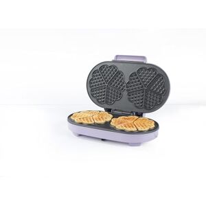 GILES & POSNER Double Heart Waffle Maker 34cm Aluminium Non-Stick Plates, PFAS-Free, Adjustable Temperature Dial, Power/Ready Indicator Lights, 1400 W, Purple, Sorbet Collection GILES & POSNER Double Heart Waffle Maker 34cm Aluminium Non-Stick Plates, PFAS-Free, Adjustable Temperature Dial, Power/Ready Indicator Lights, 1400 W, Purple, Sorbet Collection