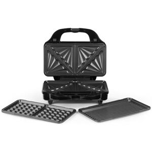 Salter 3-In-1 Snack Maker Sandwich Toaster, Waffle Maker, Panini Press Grill, Includes Removable Extra Large Deep Fill Hot Plates, Non-Stick, 900W, Auto Temperature Control, Stay Cool Handle Salter 3-In-1 Snack Maker Sandwich Toaster, Waffle Maker, Panini Press Grill, Includes Removable Extra Large Deep Fill Hot Plates, Non-Stick, 900W, Auto Temperature Control, Stay Cool Handle