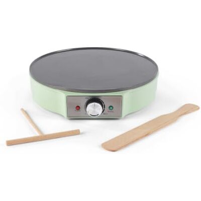 GILES & POSNER Sorbet Matt Crepe Maker, 30 Cm Hot Plate, 1000 W Non-Stick Hot Plate, Power/Ready Light, Batter Spreader & Wooden Spatula, Also Ideal for Pancakes, Omelettes, Eggs & More GILES & POSNER Sorbet Matt Crepe Maker, 30 Cm Hot Plate, 1000 W Non-Stick Hot Plate, Power/Ready Light, Batter Spreader & Wooden Spatula, Also Ideal for Pancakes, Omelettes, Eggs & More