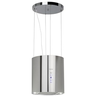 KLARSTEIN Barett island cooker hood kitchen extractor fan, extractor hood , Ø 35cm , 190 W Motor , Max. 560 m³ / h Circulating Air , 3 Power Levels , LED Cooking Surface Lighting , Steel Silver KLARSTEIN Barett island cooker hood kitchen extractor fan, extractor hood , Ø 35cm , 190 W Motor , Max. 560 m³ / h Circulating Air , 3 Power Levels , LED Cooking Surface Lighting , Steel Silver
