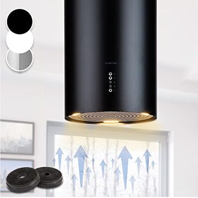 KLARSTEIN Hanging Island Cooker Hood, Extractor Fan for Kitchen Islands, 651m³/h Airflow, Timer, Adjustable Kitchen Extractor Fan w/Pipe Design, Timer, 3 Mode Cooker Hoods, Activated Carbon Filters KLARSTEIN Hanging Island Cooker Hood, Extractor Fan for Kitchen Islands, 651m³/h Airflow, Timer, Adjustable Kitchen Extractor Fan w/Pipe Design, Timer, 3 Mode Cooker Hoods, Activated Carbon Filters