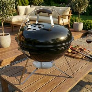 Garden Vida Kansas Freestanding 16" BBQ Grill Black Chrome Plated 45.5H x 40.5W x 40.5D cm Space-Saving & Portable Grill Meat, Fish & Vegetables at Home, Garden & Camping Garden Vida Kansas Freestanding 16" BBQ Grill Black Chrome Plated 45.5H x 40.5W x 40.5D cm Space-Saving & Portable Grill Meat, Fish & Vegetables at Home, Garden & Camping