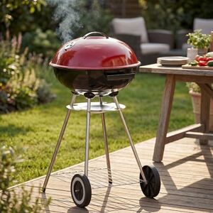 Garden Vida Memphis Patio 21" BBQ Grill Red & Black Chrome Plated 84H x 45.5W x 53D cm Space-Saving, Air Vent, Tray, Storage Shelf Grill Meat, Fish & Vegetables at Home, Garden & Camping Garden Vida Memphis Patio 21" BBQ Grill Red & Black Chrome Plated 84H x 45.5W x 53D cm Space-Saving, Air Vent, Tray, Storage Shelf Grill Meat, Fish & Vegetables at Home, Garden & Camping