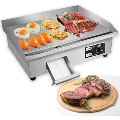 YXYLJOZ Commercial Electric Griddle,1600w/3000w Countertop Flat Top Grill,Non-Stick Stainless Steel,50-300°c Adjustable,110v YXYLJOZ Commercial Electric Griddle,1600w/3000w Countertop Flat Top Grill,Non-Stick Stainless Steel,50-300°c Adjustable,110v