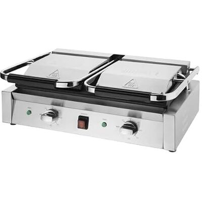Buffalo Commercial Bistro Double Contact Grill Ribbed & Flat Plates Buffalo Commercial Bistro Double Contact Grill Ribbed & Flat Plates
