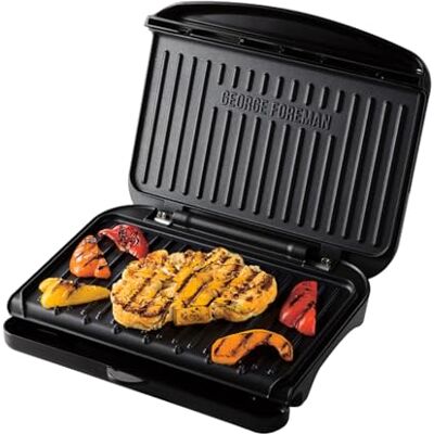 George Foreman Medium Electric Fit Grill, Black, 1630W, Easy Clean George Foreman Medium Electric Fit Grill, Black, 1630W, Easy Clean