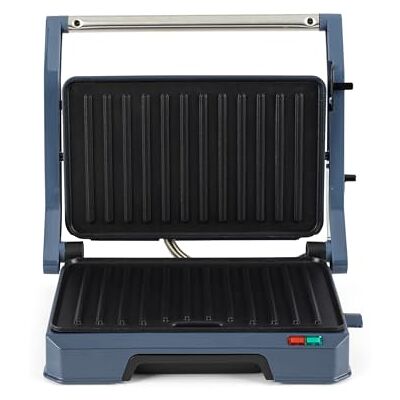 PROGRESS Mellow 180° Health Grill – Folds Open 180° for Double Cooking Space, Drip Tray Collects Excess Oil, Power & Ready Indicator Lights, Automatic Temperature Control, 850W PROGRESS Mellow 180° Health Grill – Folds Open 180° for Double Cooking Space, Drip Tray Collects Excess Oil, Power & Ready Indicator Lights, Automatic Temperature Control, 850W