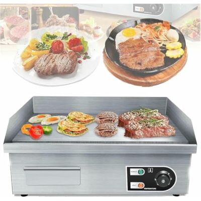 BOOZXCV Commercial Electric Griddle, Grill Countertop Griddle Stainless Steel Teppanyaki Grill For Restaurant Kitchen BOOZXCV Commercial Electric Griddle, Grill Countertop Griddle Stainless Steel Teppanyaki Grill For Restaurant Kitchen