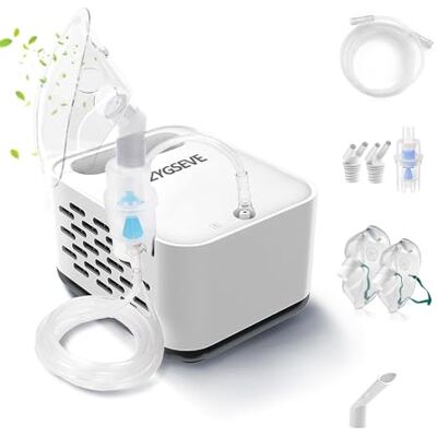 ZYGSEVE Nebuliser Machine for Adults and Kids, NB220 Compressor Nebulizer with Built-in Storage Box, Compact & Quiet Inhaler for Home Use ZYGSEVE Nebuliser Machine for Adults and Kids, NB220 Compressor Nebulizer with Built-in Storage Box, Compact & Quiet Inhaler for Home Use