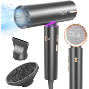YASHE HD-888F High-Speed Hair Dryer, 110,000 RPM Brushless Motor, 1800W Ionic Blow Dryer with Diffuser & Concentrator, 3 Speed 4 Heat Settings, Cool Button, 23m/s Fast Drying for Salon Home Travel YASHE HD-888F High-Speed Hair Dryer, 110,000 RPM Brushless Motor, 1800W Ionic Blow Dryer with Diffuser & Concentrator, 3 Speed 4 Heat Settings, Cool Button, 23m/s Fast Drying for Salon Home Travel