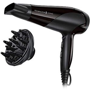Remington Hair Dryer Ionic (Powerful, Fast Professional Styling, Diffuser, Concentrator, Ionic Conditioning for Frizz Free Hair, 3 Heat / 2 Speed Settings, Cool Shot, 2200W, Black) D3198 Remington Hair Dryer Ionic (Powerful, Fast Professional Styling, Diffuser, Concentrator, Ionic Conditioning for Frizz Free Hair, 3 Heat / 2 Speed Settings, Cool Shot, 2200W, Black) D3198