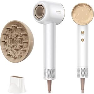 DREAME Glory Combo Hair Dryer, 110000 RPM Professional Hair Dryer, 70 m/s Air Speed, Powerful Negative Ion Technology, Light Weight, Temperature and Air Speed Control, White DREAME Glory Combo Hair Dryer, 110000 RPM Professional Hair Dryer, 70 m/s Air Speed, Powerful Negative Ion Technology, Light Weight, Temperature and Air Speed Control, White