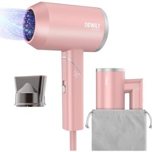 DEWILY Travel Hairdryer for Women Lightweight Small Travel Hair Dryers with Bag,Powerful Foldable Blow Dryer, Fast Drying 1800W Pink DEWILY Travel Hairdryer for Women Lightweight Small Travel Hair Dryers with Bag,Powerful Foldable Blow Dryer, Fast Drying 1800W Pink