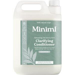 Miniml Natural Hair Conditioner Eco Friendly - 5L Refill Tea Tree & Mint Men and Womens Sensitive Scalp & Skin Cruelty Free Vegan Formula - For Greasy, Curly, Dry Hair Miniml Natural Hair Conditioner Eco Friendly - 5L Refill Tea Tree & Mint Men and Womens Sensitive Scalp & Skin Cruelty Free Vegan Formula - For Greasy, Curly, Dry Hair