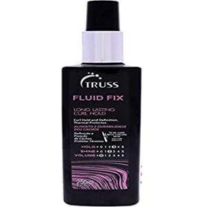 TRUSS Fluid Fix Leave-in Spray Long Lasting Curl Hold and Definition Fixation of Curls Thermal Protector to Be Used with Curling Iron Hold 3 Shine 2 Volume 0-8.45 fl oz/250 ml TRUSS Fluid Fix Leave-in Spray Long Lasting Curl Hold and Definition Fixation of Curls Thermal Protector to Be Used with Curling Iron Hold 3 Shine 2 Volume 0-8.45 fl oz/250 ml