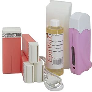 EpilWax Complete Solo Rose Wax Hair Removal Kit with 4 Large Roll-On Disposable Wax for Legs, Underarms and Body EpilWax Complete Solo Rose Wax Hair Removal Kit with 4 Large Roll-On Disposable Wax for Legs, Underarms and Body