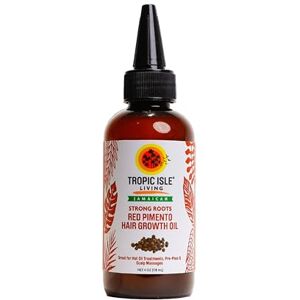 Tropic Isle Living Strong Roots Red Pimento Hair Growth Oil 118ml 100% natural Jamaican Black Castor Oil and Infused with Red Pimento for Cleanses the Scalp & Stimulates Hair Growth Tropic Isle Living Strong Roots Red Pimento Hair Growth Oil 118ml 100% natural Jamaican Black Castor Oil and Infused with Red Pimento for Cleanses the Scalp & Stimulates Hair Growth