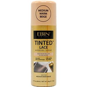 EBIN NEW YORK Tinted Lace Spray Medium Warm Beige Quick Dry, Water Resistant and High Pigment Lace Tint for Wig Even Spray, No Residue and Natural Finish 80 ml EBIN NEW YORK Tinted Lace Spray Medium Warm Beige Quick Dry, Water Resistant and High Pigment Lace Tint for Wig Even Spray, No Residue and Natural Finish 80 ml