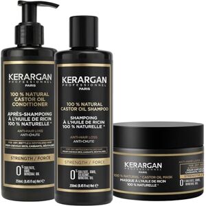 KERARGAN Hair Growth Castor Oil Trio Shampoo, Conditioner & Mask for Dry, Brittle or Devitalized Hair Accelerates Growth Sulfate-Free, Silicone-Free 3x250ml KERARGAN Hair Growth Castor Oil Trio Shampoo, Conditioner & Mask for Dry, Brittle or Devitalized Hair Accelerates Growth Sulfate-Free, Silicone-Free 3x250ml