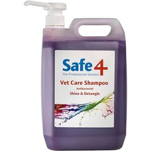 Safe4 Vet Care Animal Shampoo (Blackberry) 5L – Antimicrobial & Antifungal Professional **Detangling**, Degreasing & High-Gloss Shine Safe4 Vet Care Animal Shampoo (Blackberry) 5L – Antimicrobial & Antifungal Professional **Detangling**, Degreasing & High-Gloss Shine