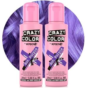 Crazy Color Vibrant Hot Purple Semi-Permanent Duo Hair Dye. Highly Pigmented Royal Purple Conditioning & Oil Nourishing Vegan Formula No Bleach or Ammonia 200ml Crazy Color Vibrant Hot Purple Semi-Permanent Duo Hair Dye. Highly Pigmented Royal Purple Conditioning & Oil Nourishing Vegan Formula No Bleach or Ammonia 200ml