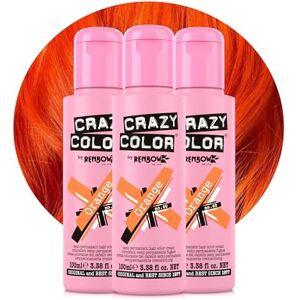 Crazy Color Vibrant Orange Semi-Permanent Trio Hair Dye. Highly Pigmented Vibrant Copper Conditioning & Oil Nourishing Vegan Formula No Bleach or Ammonia 300ml Crazy Color Vibrant Orange Semi-Permanent Trio Hair Dye. Highly Pigmented Vibrant Copper Conditioning & Oil Nourishing Vegan Formula No Bleach or Ammonia 300ml