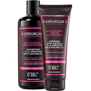 KERARGAN Shampoo and Scalp Scrub Duo with Keratin for Damaged and Stressed Hair Purifies, Strengthens, and Protects Sulfate-Free, Paraben-Free, Silicone-Free 500ml + 250ml KERARGAN Shampoo and Scalp Scrub Duo with Keratin for Damaged and Stressed Hair Purifies, Strengthens, and Protects Sulfate-Free, Paraben-Free, Silicone-Free 500ml + 250ml
