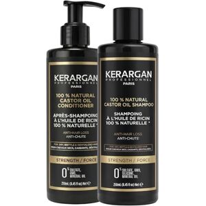 KERARGAN Hair Growth Duo Castor Oil Shampoo & Conditioner for Dry, Brittle, Devitalized Hair Supports Growth Sulfate-Free, Silicone-Free, GMO-Free 2x250ml KERARGAN Hair Growth Duo Castor Oil Shampoo & Conditioner for Dry, Brittle, Devitalized Hair Supports Growth Sulfate-Free, Silicone-Free, GMO-Free 2x250ml