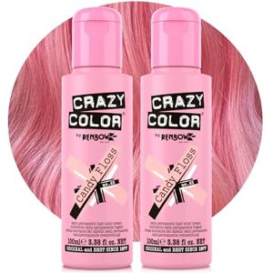 Crazy Color Vibrant Candy Floss Semi-Permanent Duo Hair Dye. Highly Pigmented Pastel Pink Conditioning & Oil Nourishing Vegan Formula No Bleach or Ammonia 200ml Crazy Color Vibrant Candy Floss Semi-Permanent Duo Hair Dye. Highly Pigmented Pastel Pink Conditioning & Oil Nourishing Vegan Formula No Bleach or Ammonia 200ml