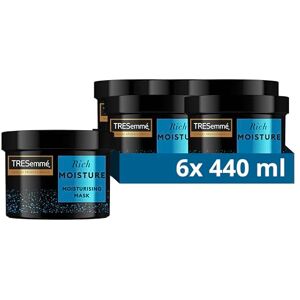 TRESemmé Rich Moisture Hair Mask rinse-out hair treatment with Argan Oil & Almond Oil for double the hydration* 6x 440 ml TRESemmé Rich Moisture Hair Mask rinse-out hair treatment with Argan Oil & Almond Oil for double the hydration* 6x 440 ml