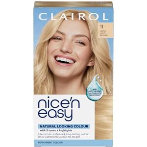 Clairol Nice'n Easy Crème, Natural Looking Oil Infused Permanent Hair Dye, 11 Ultra Light Blonde Clairol Nice'n Easy Crème, Natural Looking Oil Infused Permanent Hair Dye, 11 Ultra Light Blonde
