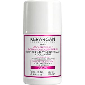 KERARGAN Biotin & Collagen Volumizing Hair Serum For Fine, Flat, Dull Hair Shine & Strengthening Sulfate-Free, GMO-Free, Mineral Oil-Free 50ml KERARGAN Biotin & Collagen Volumizing Hair Serum For Fine, Flat, Dull Hair Shine & Strengthening Sulfate-Free, GMO-Free, Mineral Oil-Free 50ml