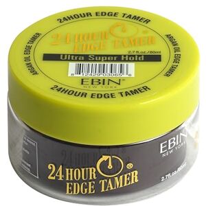 EBIN NEW YORK 24 Hour Edge Tamer, Ultra Super Hold, 2.7Oz No Flaking, No White Residue, Shine and Smooth texture with Argan Oil and Castor Oil EBIN NEW YORK 24 Hour Edge Tamer, Ultra Super Hold, 2.7Oz No Flaking, No White Residue, Shine and Smooth texture with Argan Oil and Castor Oil