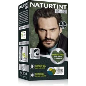 Naturtint Mens Permanent Hair Colour Gel 3N Dark Chestnut Brown for Hair Beard and Moustache. Ammonia Free, up to 100% Grey Coverage, Natural Looking Long Lasting Results Naturtint Mens Permanent Hair Colour Gel 3N Dark Chestnut Brown for Hair Beard and Moustache. Ammonia Free, up to 100% Grey Coverage, Natural Looking Long Lasting Results