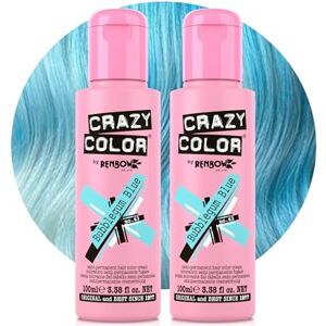 Crazy Color Pastel Bubblegum Blue Semi-Permanent Duo Hair Dye. Highly Pigmented Pale Blue Conditioning & Oil Nourishing Vegan Formula No Bleach or Ammonia 200ml Crazy Color Pastel Bubblegum Blue Semi-Permanent Duo Hair Dye. Highly Pigmented Pale Blue Conditioning & Oil Nourishing Vegan Formula No Bleach or Ammonia 200ml