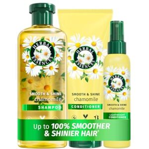 Herbal Essences Chamomile Smooth & Shine Set: Shampoo 350ml + Conditioner 250ml + Lightweight Leave-In Conditioner All In One 145ml Herbal Essences Chamomile Smooth & Shine Set: Shampoo 350ml + Conditioner 250ml + Lightweight Leave-In Conditioner All In One 145ml
