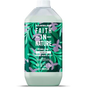 FAITH IN NATURE Natural Rosemary Shampoo, Stimulating for Normal Hair & Scalp, Vegan & Cruelty Free, No SLS, Silciones or Parabens, 5L Refill Pack FAITH IN NATURE Natural Rosemary Shampoo, Stimulating for Normal Hair & Scalp, Vegan & Cruelty Free, No SLS, Silciones or Parabens, 5L Refill Pack