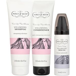 Percy & Reed Volumising Shampoo 250ml, Conditioner 250ml & Mousse 50ml Bundle, Lightweight, for Fine Hair, Thickening, Long-Lasting Volume, Protects from Heat & Pollution, Paraben-Free, Sulphate-Free Percy & Reed Volumising Shampoo 250ml, Conditioner 250ml & Mousse 50ml Bundle, Lightweight, for Fine Hair, Thickening, Long-Lasting Volume, Protects from Heat & Pollution, Paraben-Free, Sulphate-Free