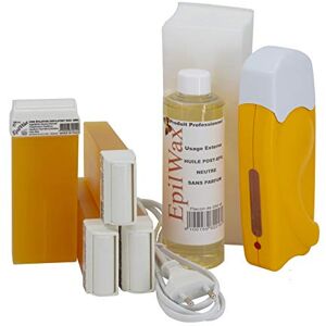 EpilWax Complete Hair Removal Waxing Kit With 4 Honey Wax Roll-on Cartridges, Roll On Wax Heater, 100 Strips and Waxing Oil EpilWax Complete Hair Removal Waxing Kit With 4 Honey Wax Roll-on Cartridges, Roll On Wax Heater, 100 Strips and Waxing Oil