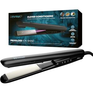 REVAMP Ion Shine Ceramic Hair Straighteners, Infrared and Ionic Technology for Sleek Frizz-Free Results, Infused with Smooth Keratin, Argan and Coconut Oils, Variable Heat, for All Hair Types, Black REVAMP Ion Shine Ceramic Hair Straighteners, Infrared and Ionic Technology for Sleek Frizz-Free Results, Infused with Smooth Keratin, Argan and Coconut Oils, Variable Heat, for All Hair Types, Black