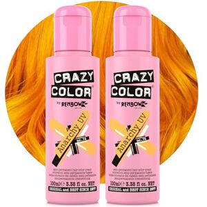 Crazy Color Vibrant Anarchy UV Semi-Permanent Duo Hair Dye. Highly Pigmented Orange UV Conditioning & Oil Nourishing Vegan Formula No Bleach or Ammonia 200ml Crazy Color Vibrant Anarchy UV Semi-Permanent Duo Hair Dye. Highly Pigmented Orange UV Conditioning & Oil Nourishing Vegan Formula No Bleach or Ammonia 200ml